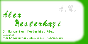 alex mesterhazi business card