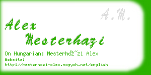 alex mesterhazi business card